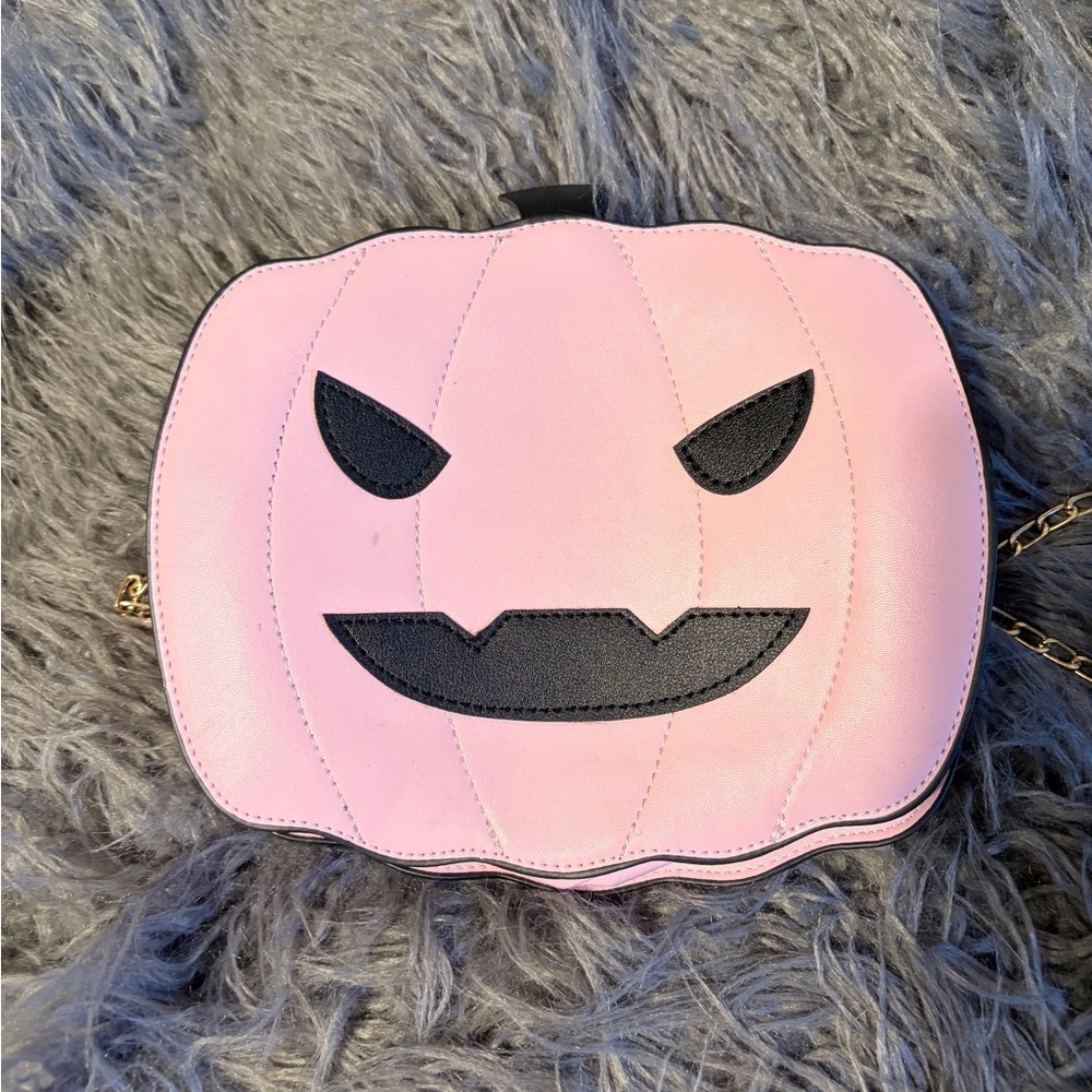 Pink Pumpkin Face Crossbody Bag - Women